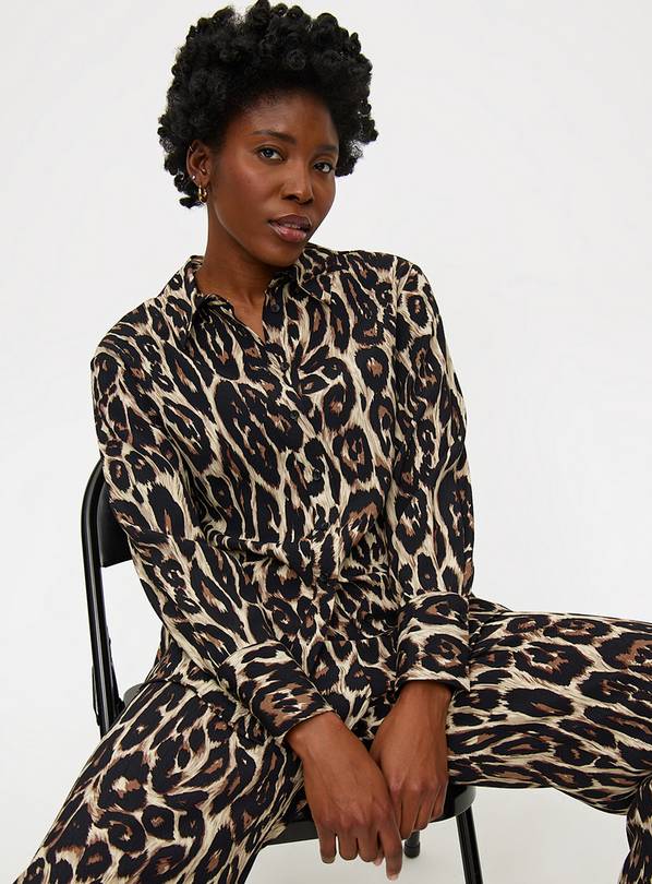 Leopard Printed Relaxed Co-ord Shirt 22